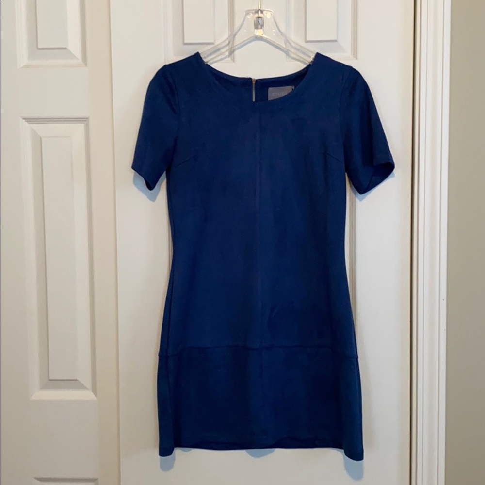 NWT Blue suede like dress